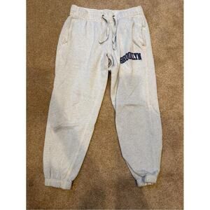 Men's Aeropostale Gray Classic Jogger Sweatpants W/ Brooklyn Logo